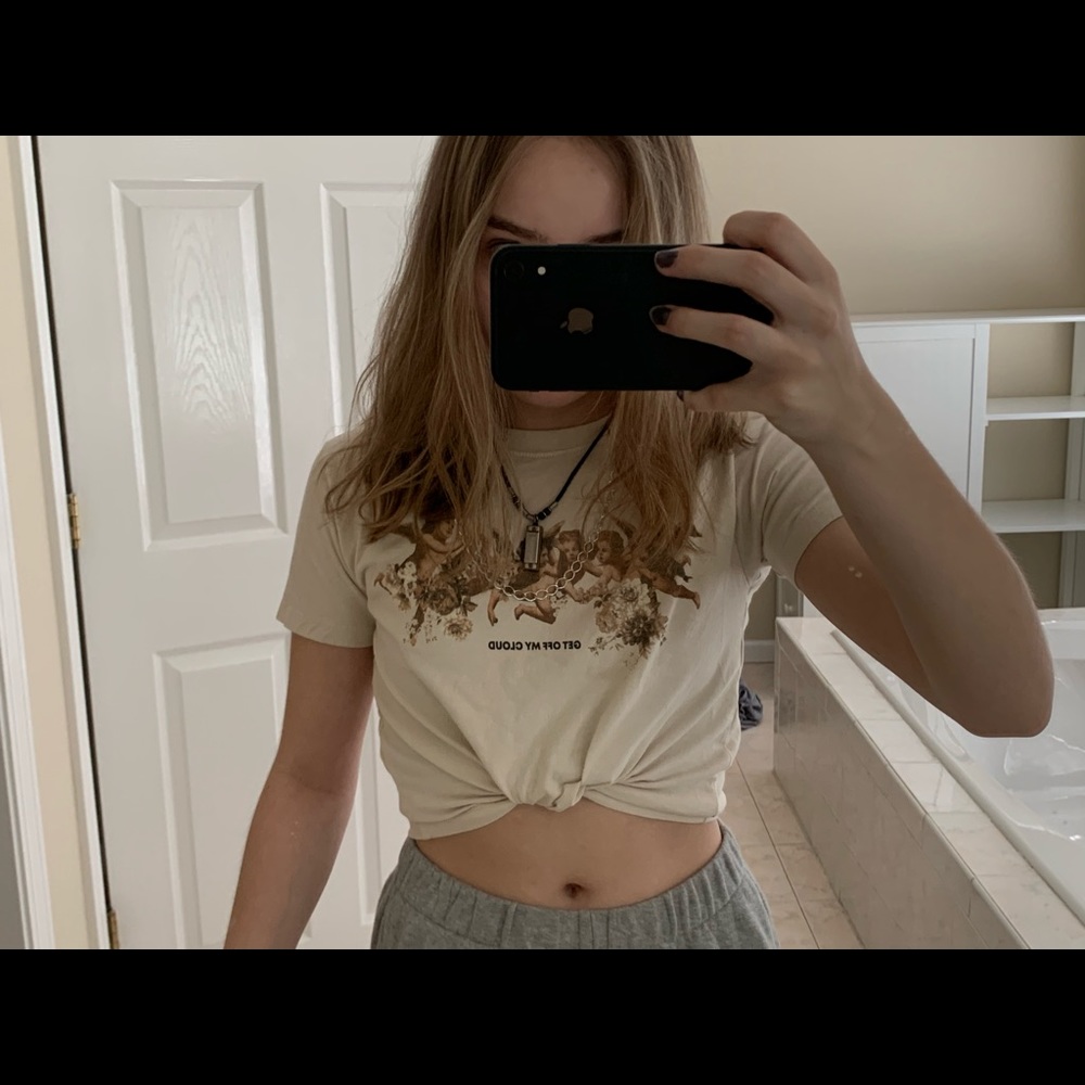 Garage “get off my cloud” angel tee